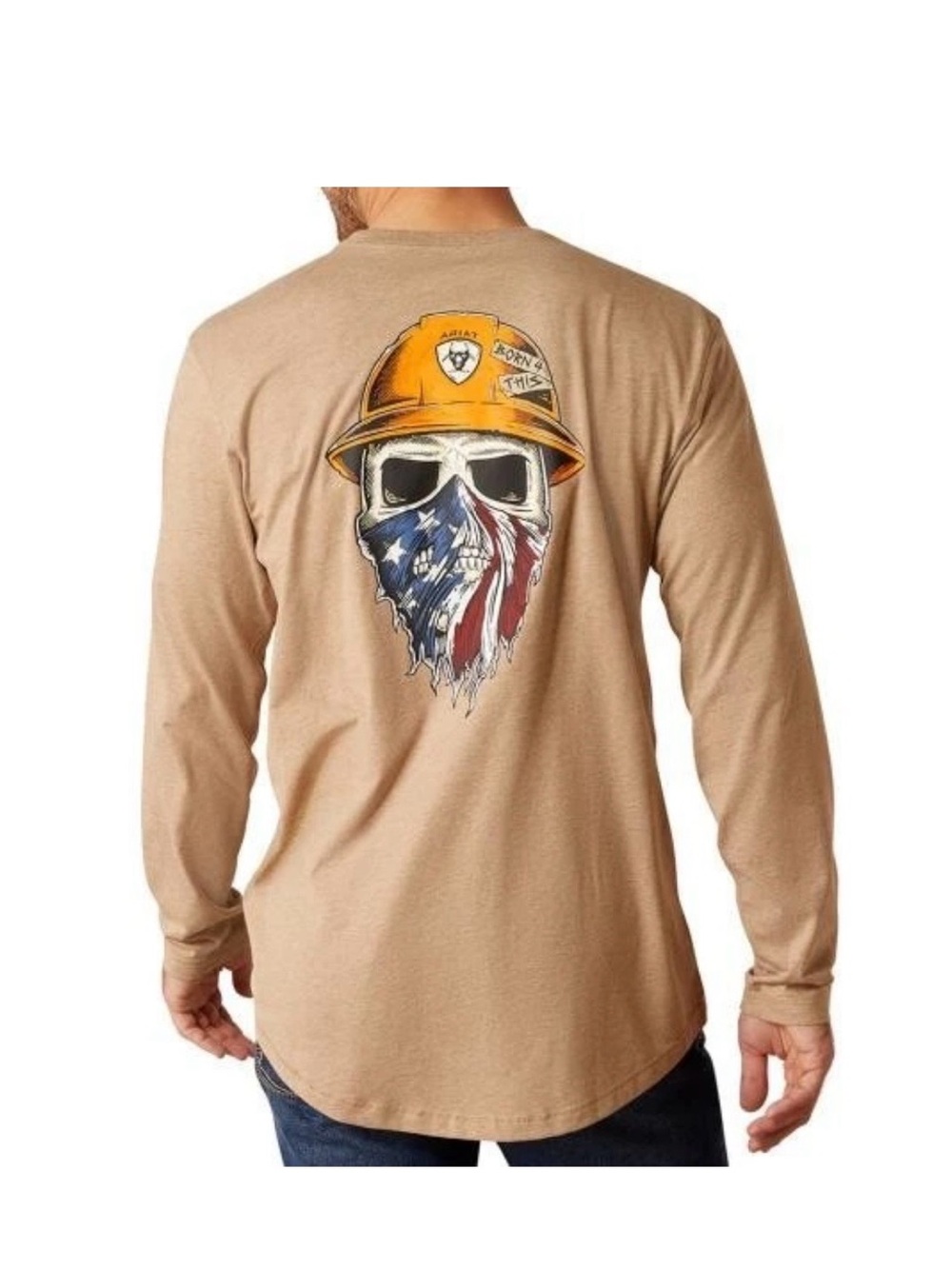NWT! Ariat Rebar Men’s Workman Born For This Graphic Long Sleeve Shirt Size M
